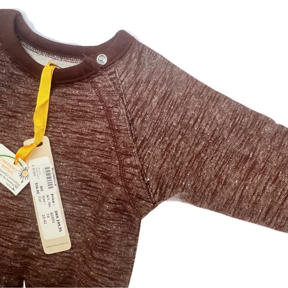 NWT Small Rags Burgundy Snap Onesie Size 9months